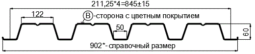 Фото: Профнастил Н60 х 845 - B (PURMAN-20-5005-0.5) в Апрелевке