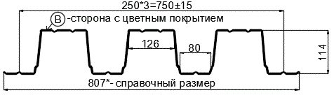 Фото: Профнастил Н114 х 750 - B (ПЭ-01-9003-1) в Апрелевке