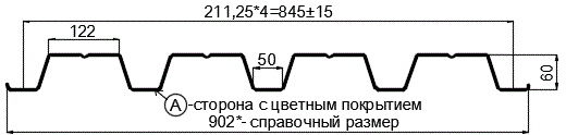 Фото: Профнастил Н60 х 845 - B (PURMAN-20-Citrine-0.5) в Апрелевке