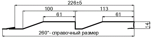 Фото: Сайдинг МП СК-14х226 (ПЭ-01-RR32-0.45) в Апрелевке