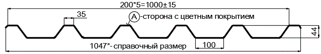 Фото: Профнастил С44 х 1000 - A (ПЭ-01-1014-0.45) в Апрелевке