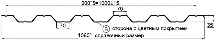 Фото: Профнастил НС35 х 1000 - B (VikingMP-01-6005-0.45) в Апрелевке