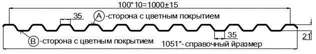 Фото: Профнастил С21 х 1000 - A (ECOSTEEL_MA_Д-12-Античный Дуб-0.45) в Апрелевке