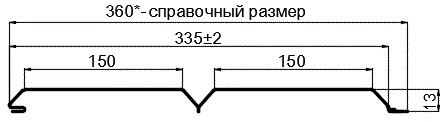 Фото: Софит перфор. Lбрус-XL-14х335 (ECOSTEEL_MA-12-Античный Дуб-0.45) в Апрелевке