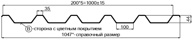 Фото: Профнастил С44 х 1000 - B (VikingMP-01-7016-0.45) в Апрелевке