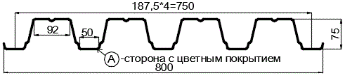 Фото: Профнастил Н75 х 750 - A (ПЭ-01-1015-0.7) в Апрелевке