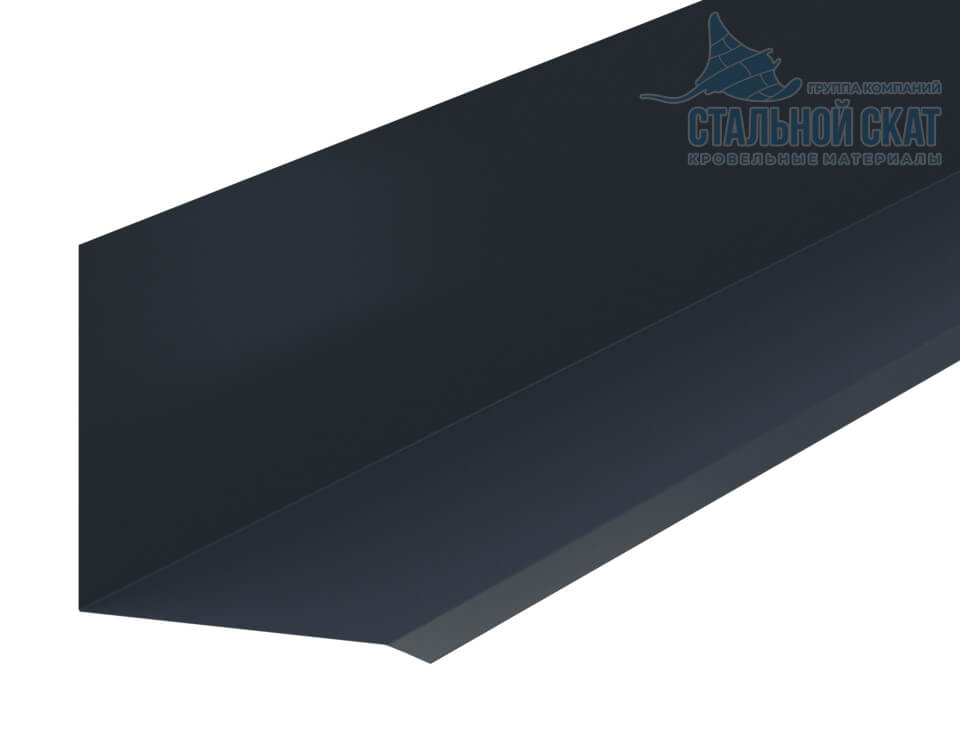 Планка примыкания верхняя к стене FASTCLICK 150х135х2000 NormanMP (ПЭ-01-7016-0.5)