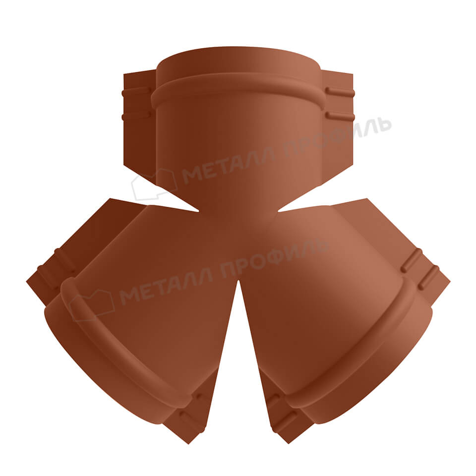 Y-образный тройник для круглого конька R110 NormanMP (ПЭ-01-8004-0.5)