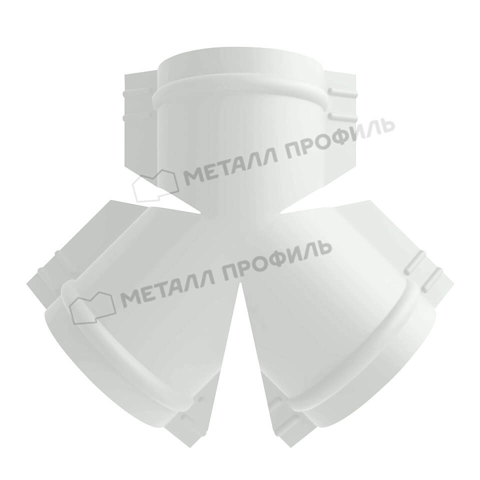 Y-образный тройник для круглого конька R110 NormanMP (ПЭ-01-9010-0.5)