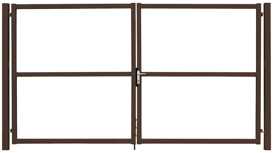 Ворота Colority цинк с замком 1,8х3,5 RAL 8017