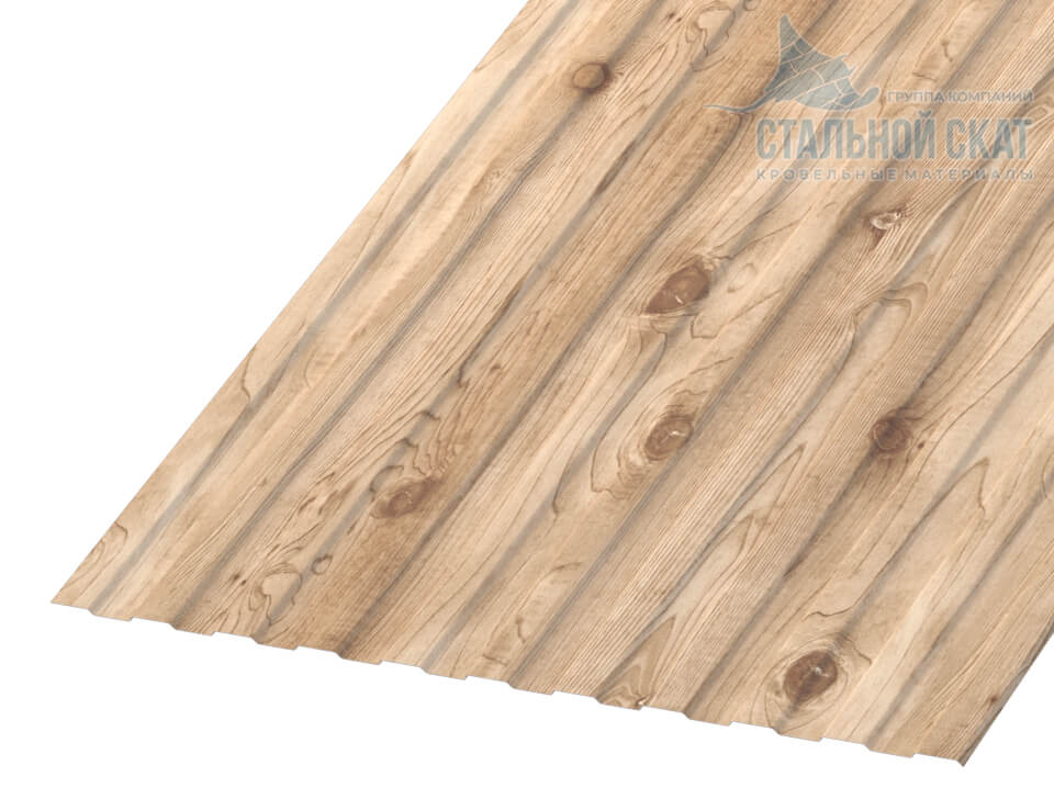 Профнастил С8 х 1150 - A (ECOSTEEL_T-12-Орех-0.45)