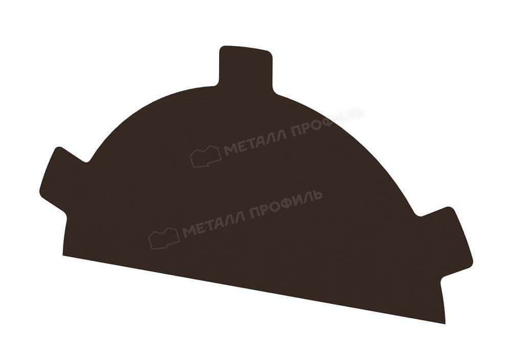 Заглушка конька круглого простая (VALORI-20-Brown-0.5)