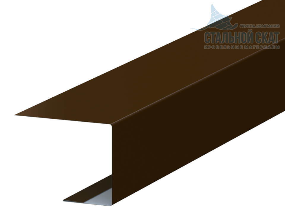 Планка завершающая FASTCLICK 50х38х3000 NormanMP (ПЭ-01-8017-0.5)