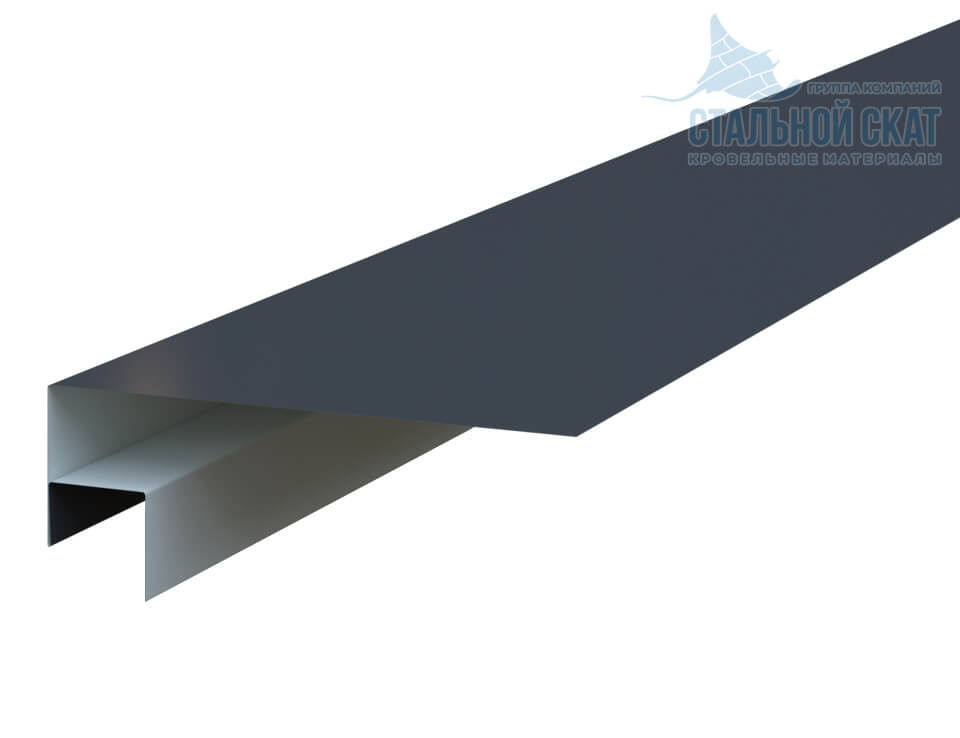 Планка откоса сложная FASTCLICK 175х34х3000 NormanMP (ПЭ-01-7016-0.5)
